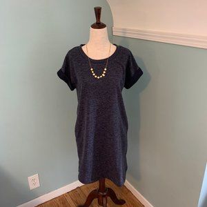 Adrienne Vittadini Heather Navy T Shirt Dress